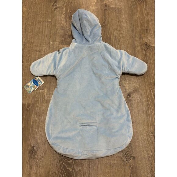 Bon Bebe Infant Blue Fleece One-Piece Winter Snowsuit Size 0-9 Months - Picture 4 of 4